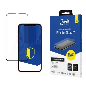   3MK FlexibleGlass Max iPhone 13 Pro Max 6.7", fekete, hibrid üvegfólia, átlátszó,