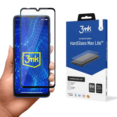 3MK HardGlass Max Lite üvegfólia Xiaomi Redmi 10C, fekete