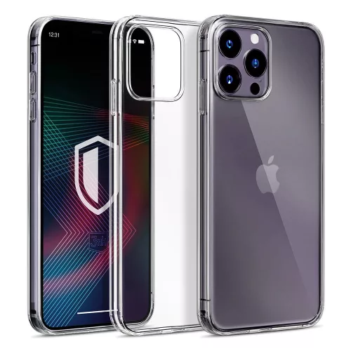 3MK Clear Case iPhone 14 Pro Max, hátlap, tok, átlátszó