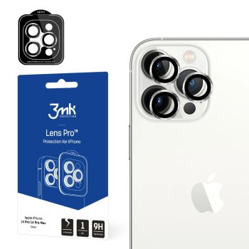   3MK Lens Protection Pro iPhone 14 Pro/14 Pro Max kamera objektív védelem rögzítőkerettel 1db, ezüst