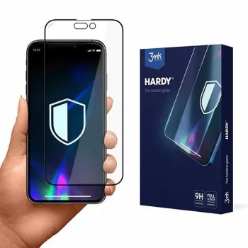   3MK Hardy iPhone 14 Pro 6.1" kémiailag edzett üvegfólia, fekete