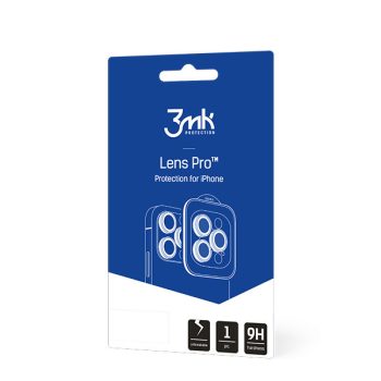   3MK Lens Protection Pro iPhone 15 Plus 6.7" kamera objektív védelem rögzítőkerettel 1db, sárga