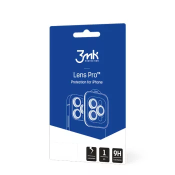   3MK Lens Protection Pro iPhone 15 Pro 6.1" kamera objektív védelem rögzítőkerettel 1db, grafit