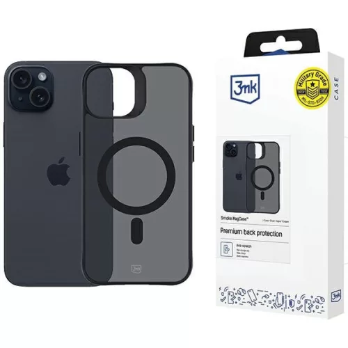 3MK Smoke MagCase iPhone 15 Plus 6.7", fekete