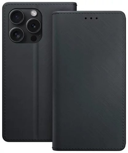 3MK oldalra nyíló tok iPhone 15 Pro Max 6.7", fekete