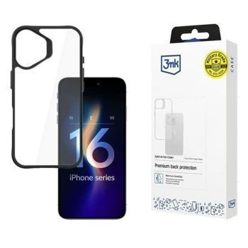   3MK SatinArmor+ tok iPhone 16 Plus Military Grade ütésálló hátlap, tok, átlátszó