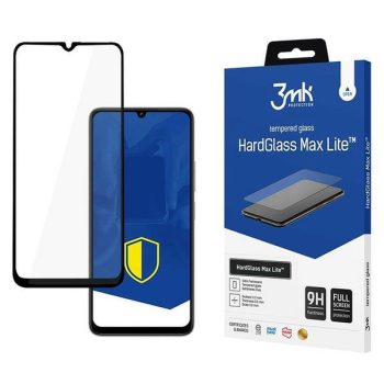   3MK HardGlass Max Lite Redmi 13C 5G, teljes képernyős edzett üvegfólia, fekete