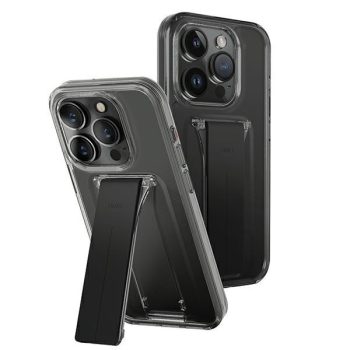   UNIQ Heldro tok Mount iPhone 15 Pro 6.1", szürke, átlátszó