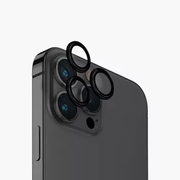   UNIQ Optix alumínium kamera objektívvédő iPhone 15 Pro 6.1" éjfekete