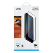 UNIQ Optix matt iPhone 16 6.1" matt edzett üvegfólia applikátorral