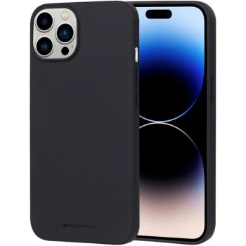   Mercury Soft Silicone Case hátlap, tok iPhone 13 Pro Max 6.7", fekete