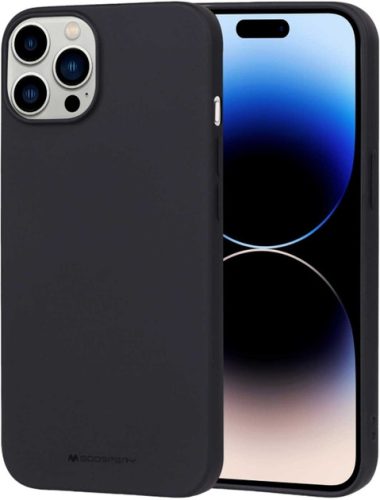 Mercury Soft Silicone Case hátlap, tok iPhone 13 Pro Max 6.7", fekete