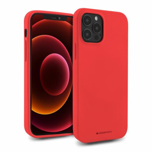 Mercury Soft Silicone Case hátlap, tok iPhone 13 Pro Max 6.7", piros