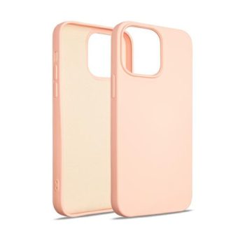   Beline Silicone Case hátlap, tok iPhone 15 Pro Max 6.7", rozéarany