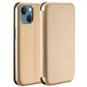   Beline Book Magnetic oldalra nyíló tok iPhone 15 Plus 6,7", arany