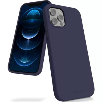   Mercury Silicone hátlap, tok iPhone 14 Pro Max 6.7", sötétkék