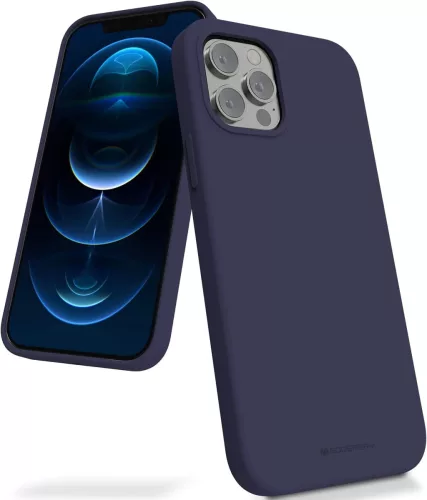 Mercury Silicone hátlap, tok iPhone 14 Pro Max 6.7", sötétkék