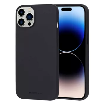   Mercury Soft Silicone Case hátlap, tok iPhone 14 Pro Max 6.7", fekete