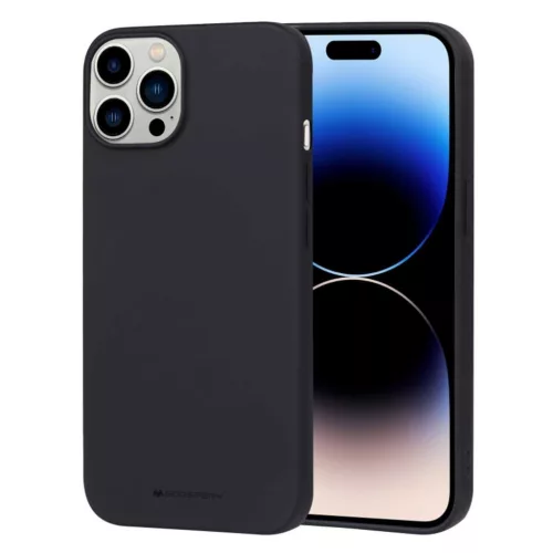 Mercury Soft Silicone Case hátlap, tok iPhone 14 Pro Max 6.7", fekete