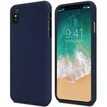   Mercury Soft Silicone Case hátlap, tok iPhone 15 Pro 6,1", sötétkék