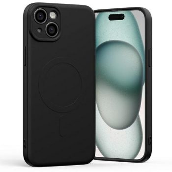   Mercury MagSafe szilikon tok iPhone 15 Plus 6,7", fekete