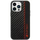 Audi Carbon Fiber Stripe iPhone 14 Pro Max (AUS-TPUPCIP14PM-R8/D1-BK) hátlap, tok, fekete