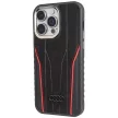 Audi Genuine Leather MagSafe iPhone 14 Max (AU-TPUPCMIP14PM-R8/D3-RD) MagSafe hátlap, tok, fekete-piros