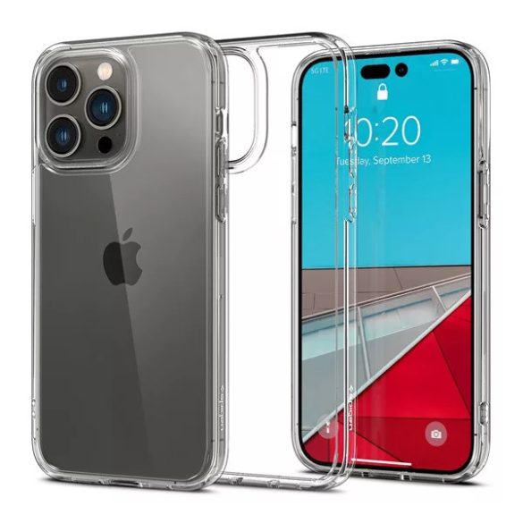 Spigen Liquid Crystal Clear iPhone 14 Pro Max hátlap, tok, átlátszó