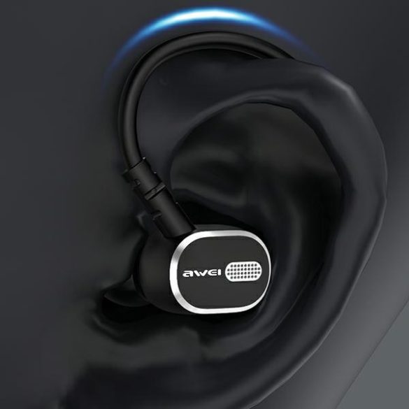 AWEI TC-6 vezetékes headset, fülhallgató, USB-C, fekete