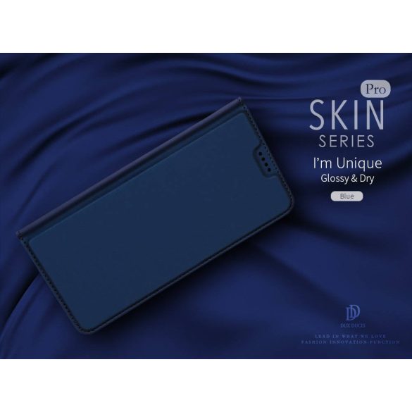 Dux Ducis Skin Pro  Huawei P Smart (2020) oldalra nyíló tok, sötétkék