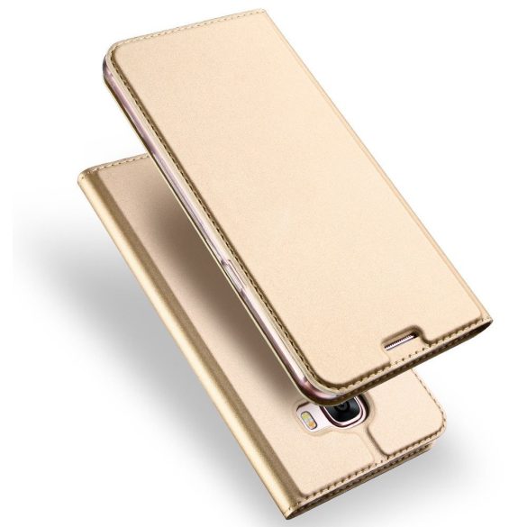 Dux Ducis Skin Pro  Huawei P Smart (2020) oldalra nyíló tok, arany