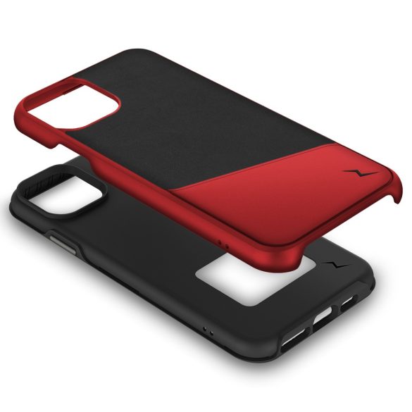 Zizo Division Series iPhone 11 Max ütésálló hátlap, tok, fekete-piros