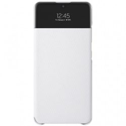   Samsung Clear S-View Case cover Samsung Galaxy A72/A72 5G gyári hátlap, tok, fehér