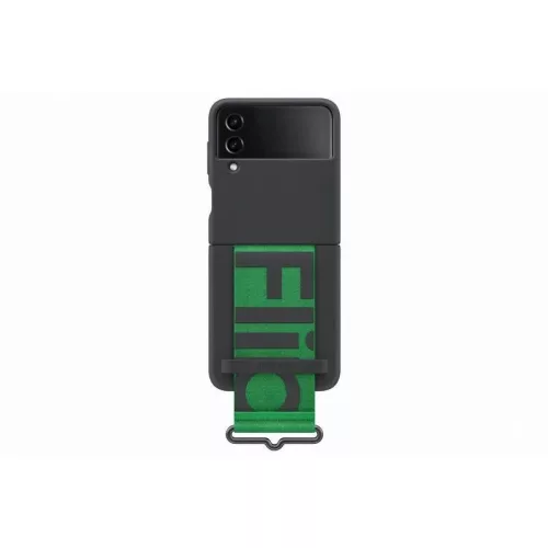 Samsung gyári Silicone Cover Strap Samsung Galaxy Z Flip 4 (EF-GF721TBE) hátlap, tok, pánttal, fekete