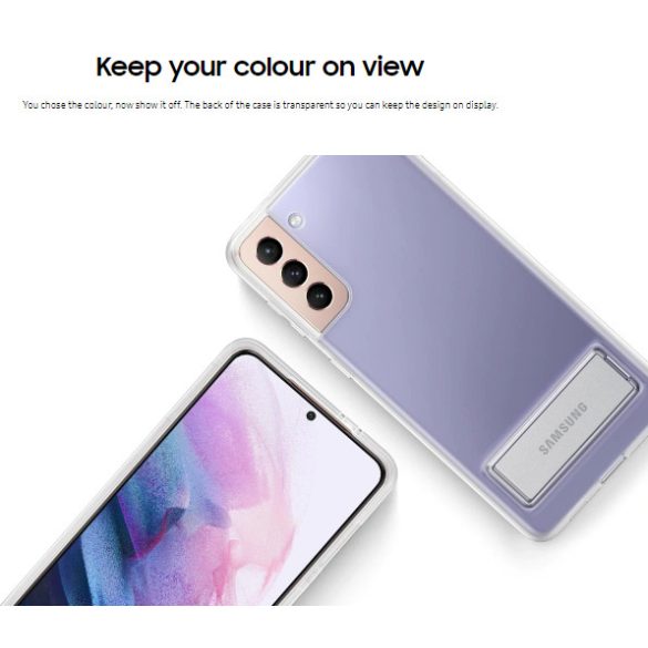 Samsung gyári Clear Stand Cover Samsung Galaxy 21 Plus (EF-JG996CTE) hátlap, tok, átlátszó