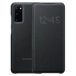   Samsung gyári LED S-View Case cover Samsung Galaxy S20 oldalra nyíló tok, fekete