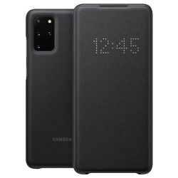   Samsung gyári LED S-View Case cover Samsung Galaxy S20 Plus oldalra nyíló tok, fekete