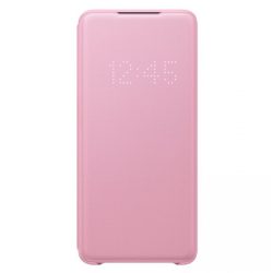   Samsung gyári LED S-View Case cover Samsung Galaxy S20 Plus oldalra nyíló tok, rózsaszín