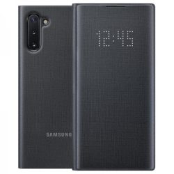   Samsung gyári LED View Case cover Samsung Galaxy Note 10 oldalra nyíló tok, fekete