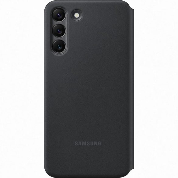 Samsung EF-NS906PBEGEE gyári LED View Cover Samsung Galaxy S22 Plus oldalra nyíló tok, fekete