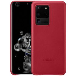   Samsung gyári Leather Cover Samsung Galaxy S20 Ultra eredeti bőr (EF-VG988LRE) hátlap, tok, piros