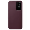 Samsung EF-ZS906CEEGEE gyári Clear View Cover Samsung Galaxy S22 Plus oldalra nyíló tok, bordó