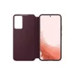 Samsung EF-ZS906CEEGEE gyári Clear View Cover Samsung Galaxy S22 Plus oldalra nyíló tok, bordó