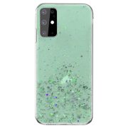   Sequins Glue Glitter Case Huawei P Smart (2020) hátlap, tok, zöld