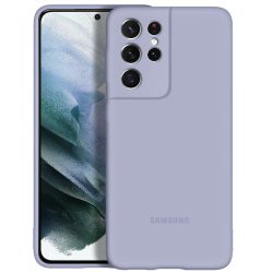   Samsung Silicone Cover Samsung Galaxy S21 Ultra gyári hátlap, tok, lila