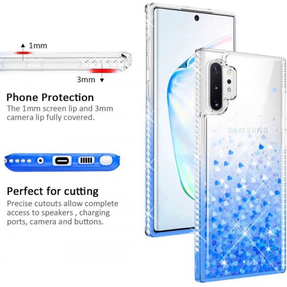 Diamond Liquid Huawei P40 Lite hátlap, tok, kék