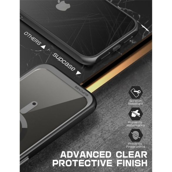 Supcase Magsafe iPhone 14 Pro Max ütésálló tok és előlap , fekete