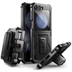   Tech-Protect Kevlar Pro Galaxy Z Flip 5 ütésálló hátlap, tok, fekete