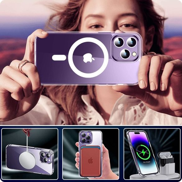 Tech-Protect Flexair Hybrid Magsafe Samsung Galaxy S23 FE ütésálló hátlap, tok, átlátszó