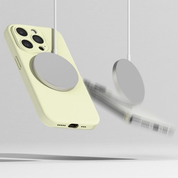 Ringke Silicone Magnetic Magsafe Iphone 15 Pro Max magsafe kompatibilis hátlap, tok, zöld